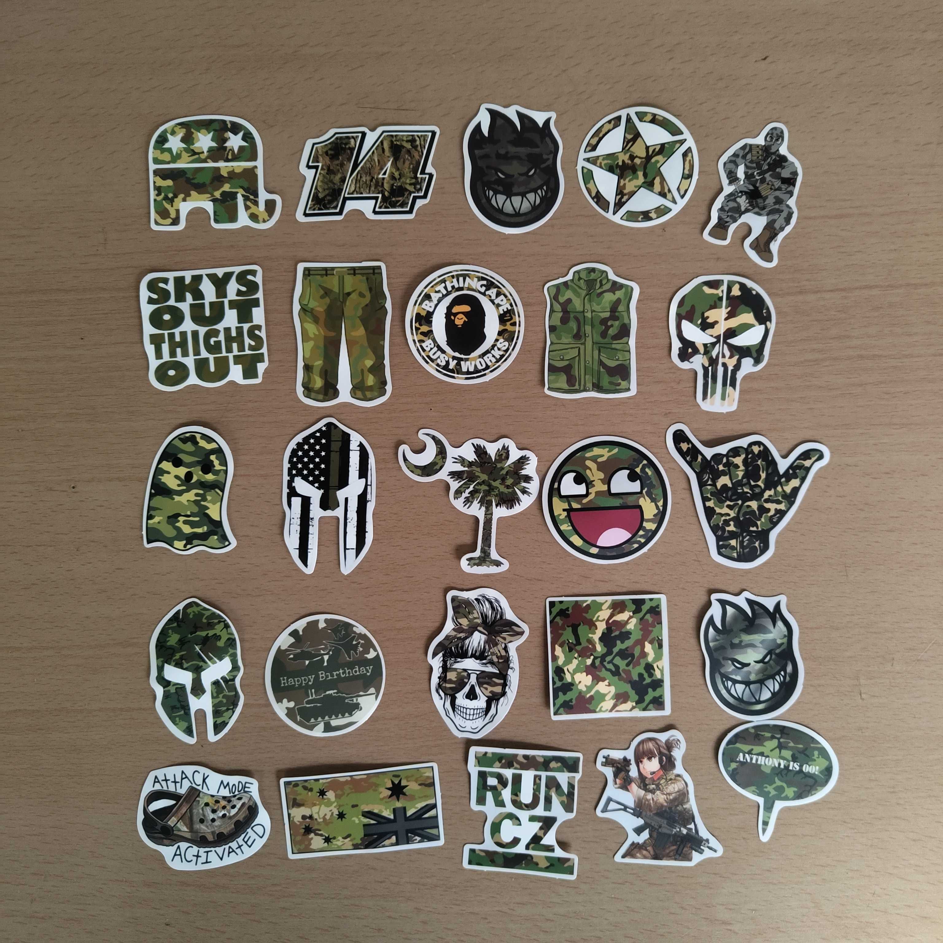 Pack 100 Autocolantes Stickers Militar