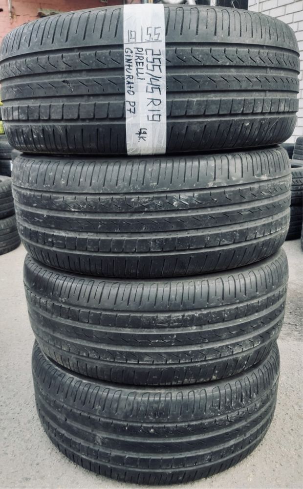 255 45 19 pirelli p7 лето 4 штуки протектор 65%