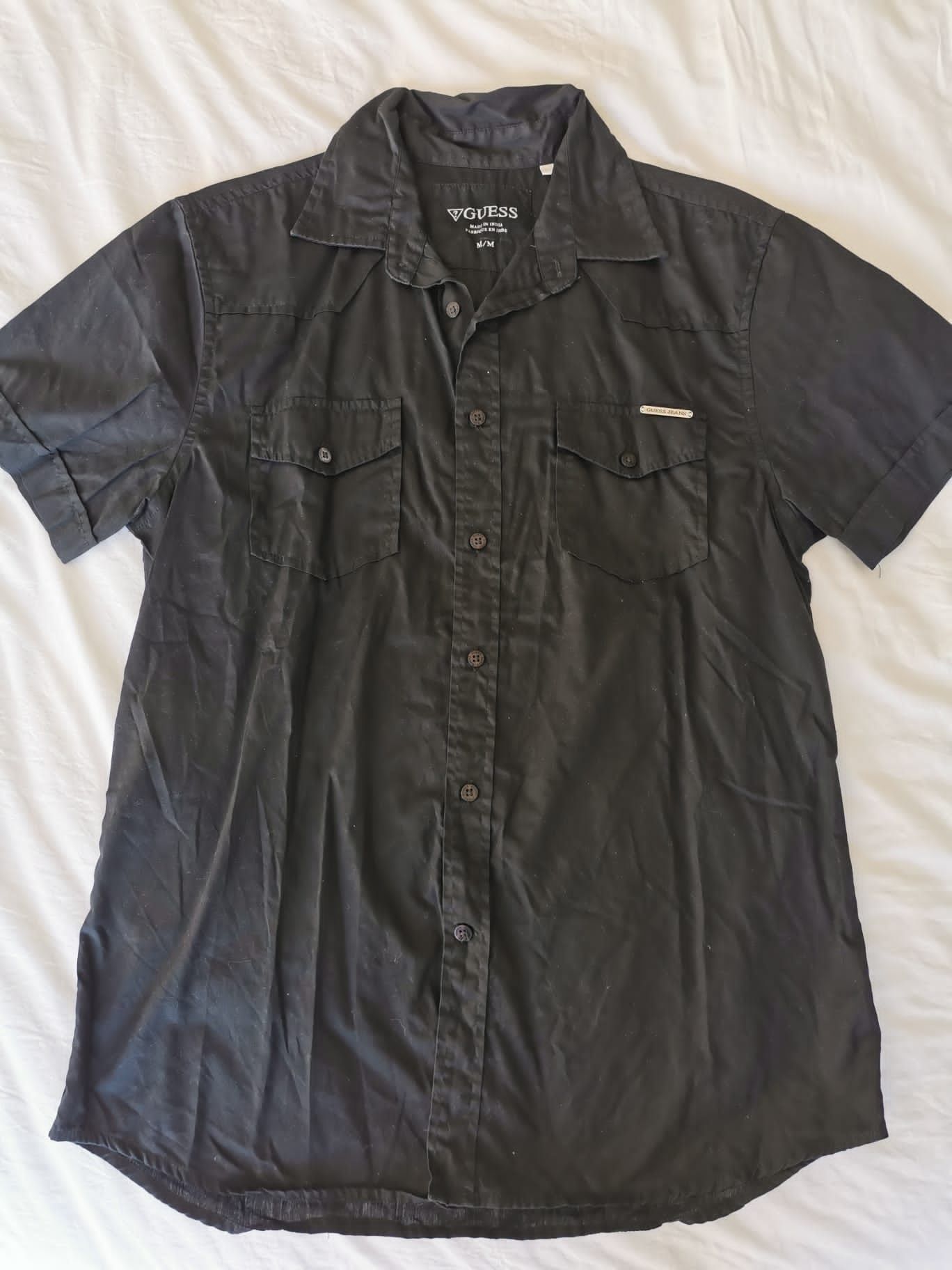 Lote de 3 camisas homem caqui preto M G-Star Raw Guess