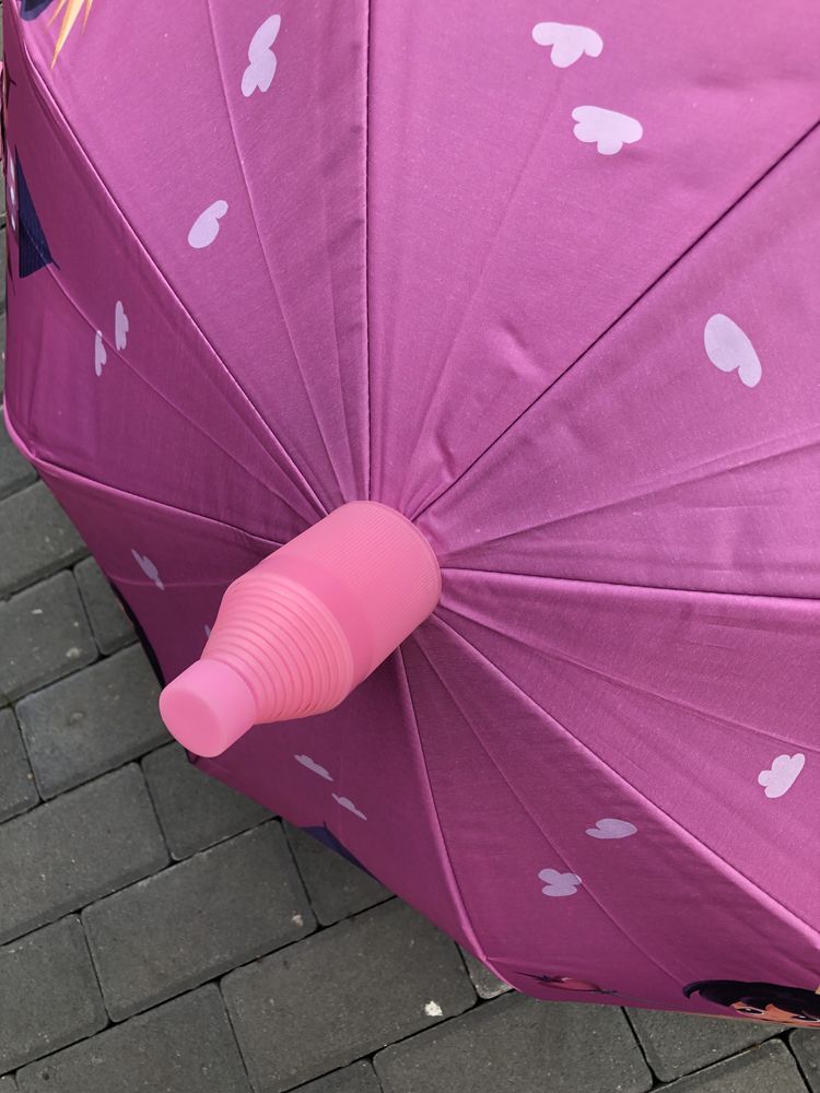 Zamknięta parasolka na prezent dla dziewczynki różowa z księżniczką