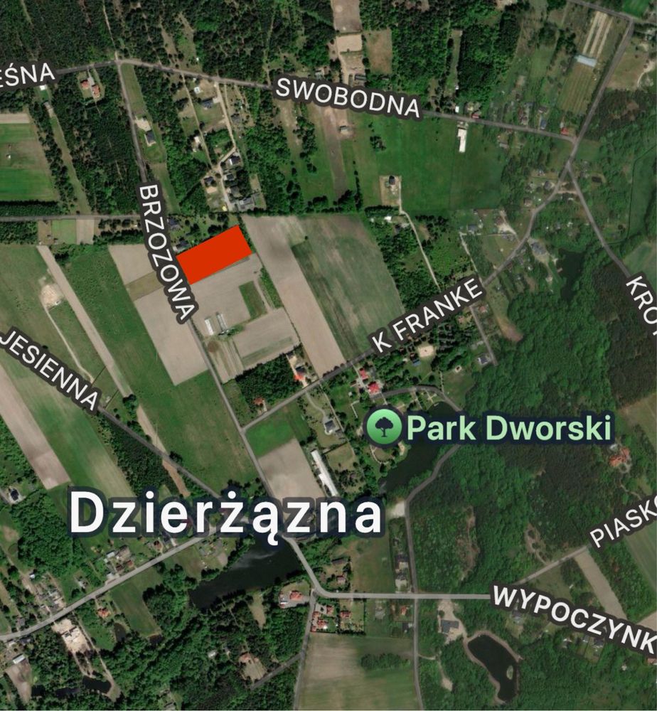 Sprzedam działkę – Dzierżązna, 9419 m²