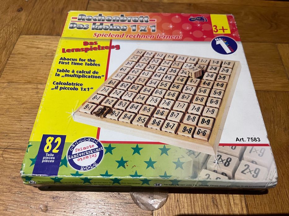 Tabliczka mnożenia (drewniana)