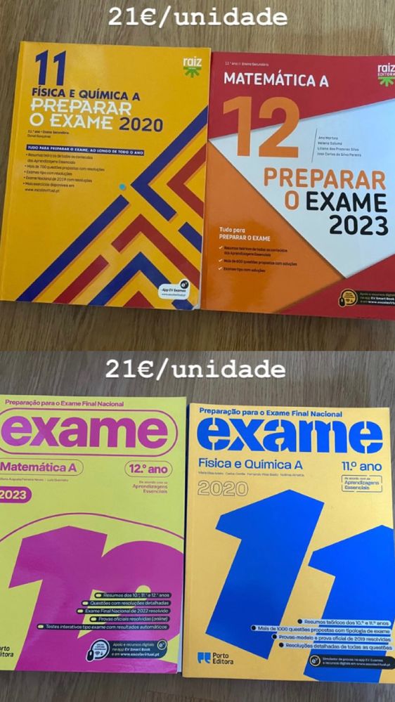 Livros Física e Química Matemática Biologia Geologia Filosofia