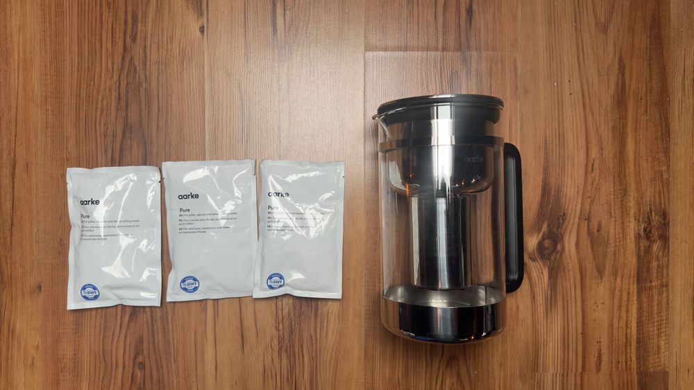 Dzbanek filtrujący wodę Aarke Purifier Glass Large 2,84 l + 3 saszetki