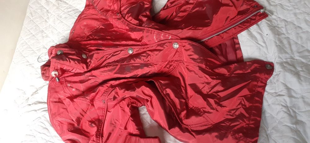 Kurtka czerwona Parka , Vintage , Oversize - XL/XXL
