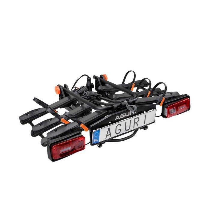 Bagażnik Platforma Rowerowa Aguri Krab 3 Czarna Składana Nowość