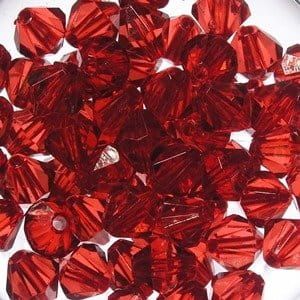 Korale Akrylowe Diamentowe 10mm (14szt) Czerwony