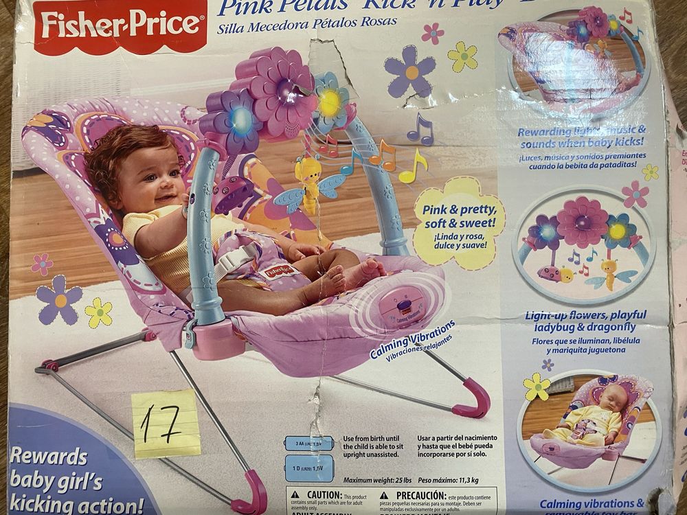 Fisher price шезлонг, детское кресло