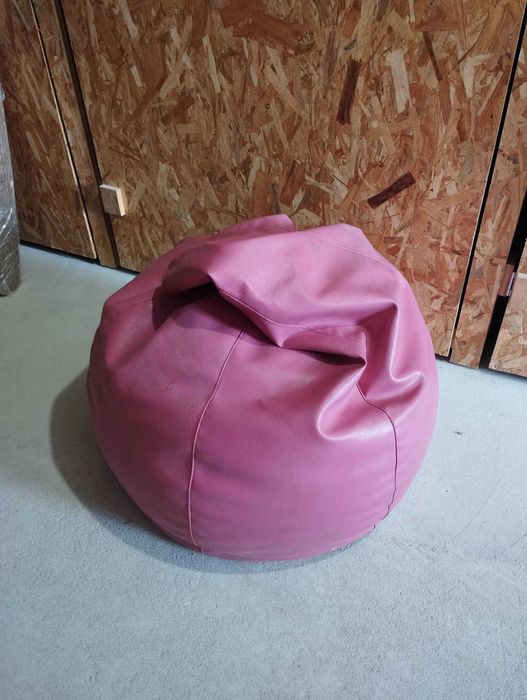 Pufe Rosa Pele Sintética