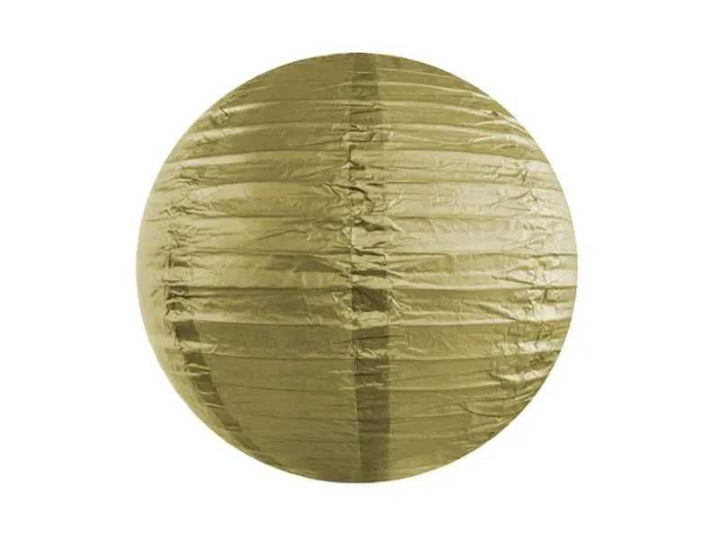 Lampion papierowy, złoty, 25cm