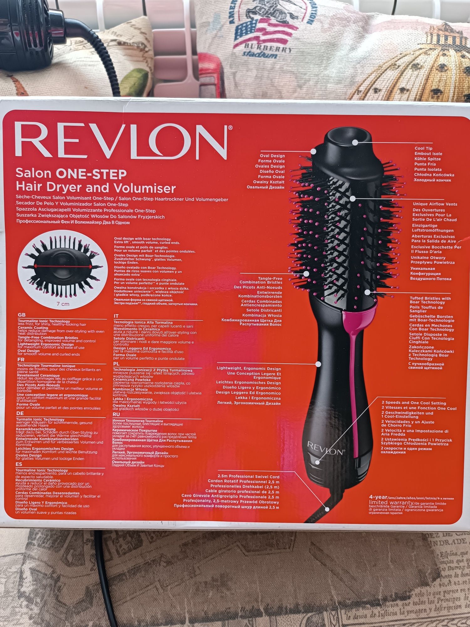 Щітка - фен Revlon One-Step Volumiser New Edition Black/Pink