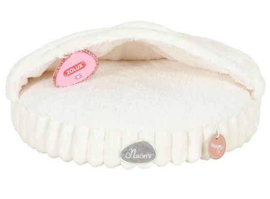 Grube półotwarte legowisko dla psa lub kota 45x45x28cm - Naomi Beżowe