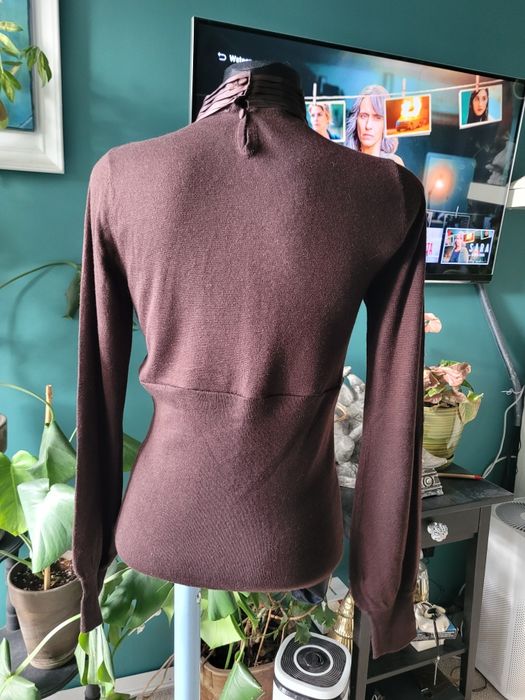 Solar M bluzka z ozdobnym przodem sweter z żabotem