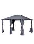 Toldo/ Tenda Pérgola Santorini Cinza Ardósia Com Cortinas