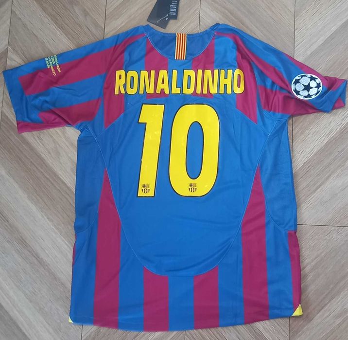 koszulka FC Barcelona, model retro, finał LM 2006 #10 Ronaldinho, XL