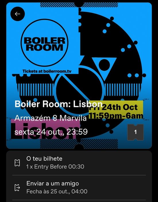 Bilhete Boiler Room