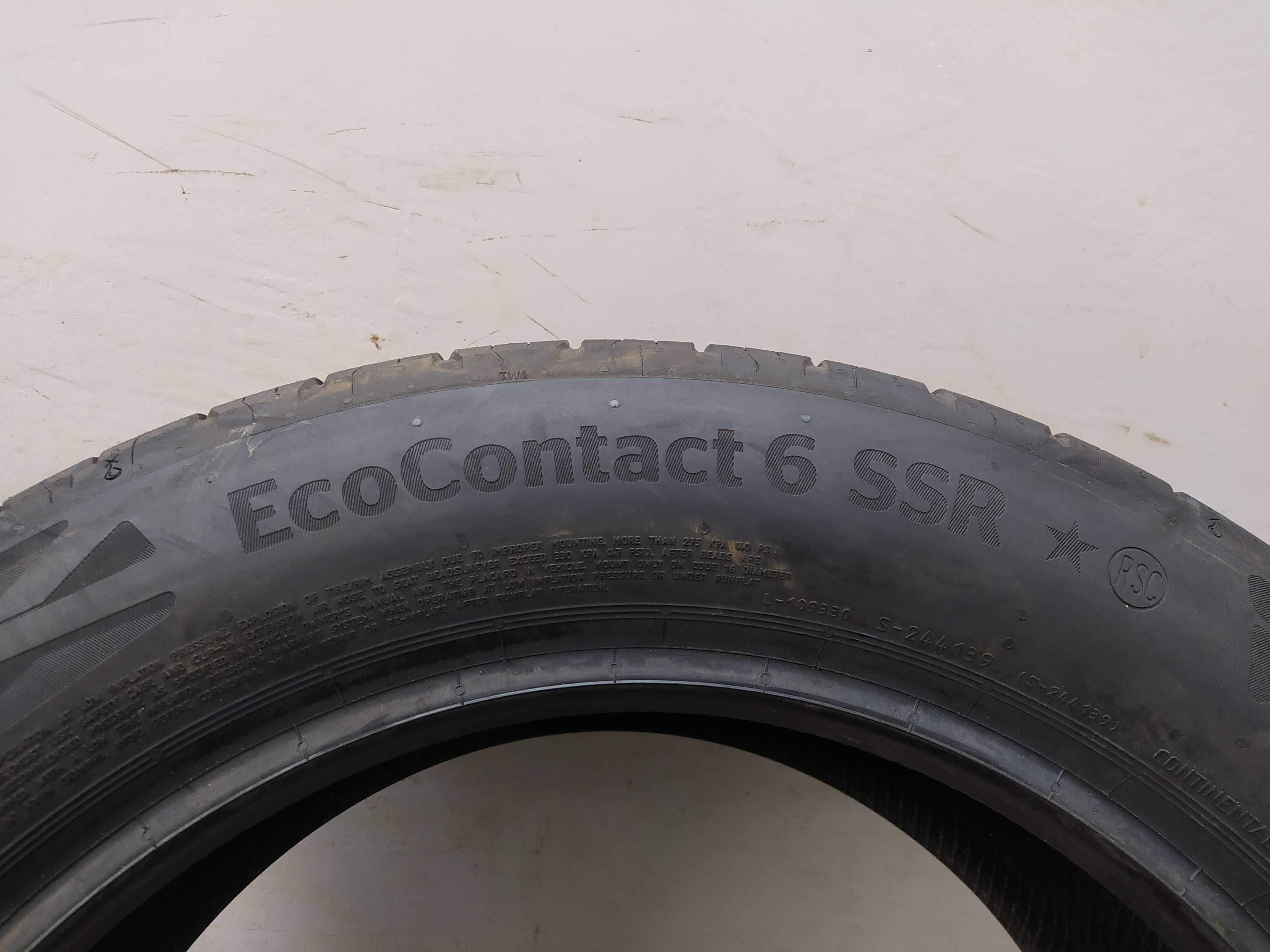 4x205/55R16 Continental EcoContact 6 SSR, NOWE, 2018 rok, Run Flat