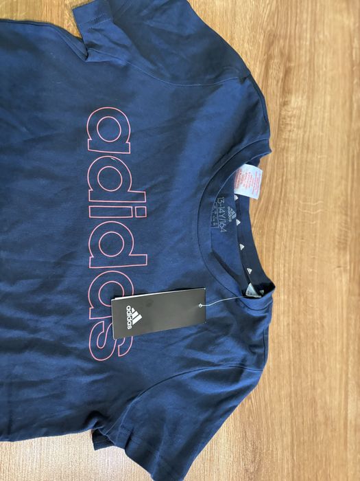 Adidas koszulka dziewczęca t-shirt 164 granatowa 13-14 lat oryginał