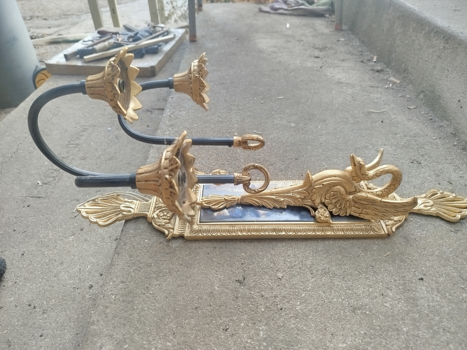 Aplique de parede antigo em bronze