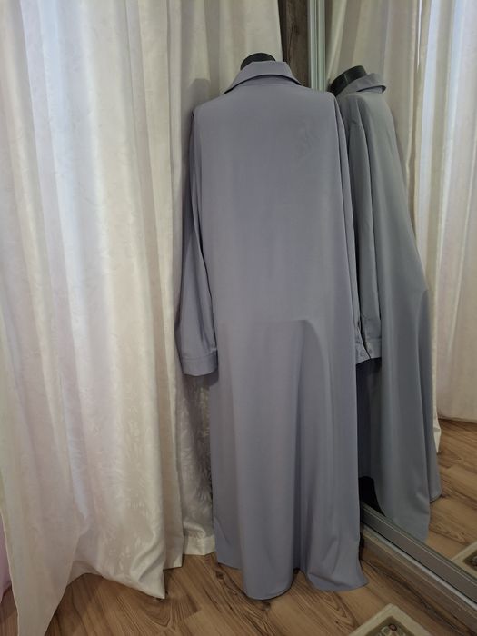 Лавандовое платье рубашка большого размера