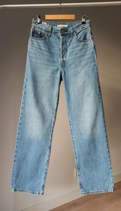 Jeansy Levi's Ribcage Straight Ankle niebieskie 26/29