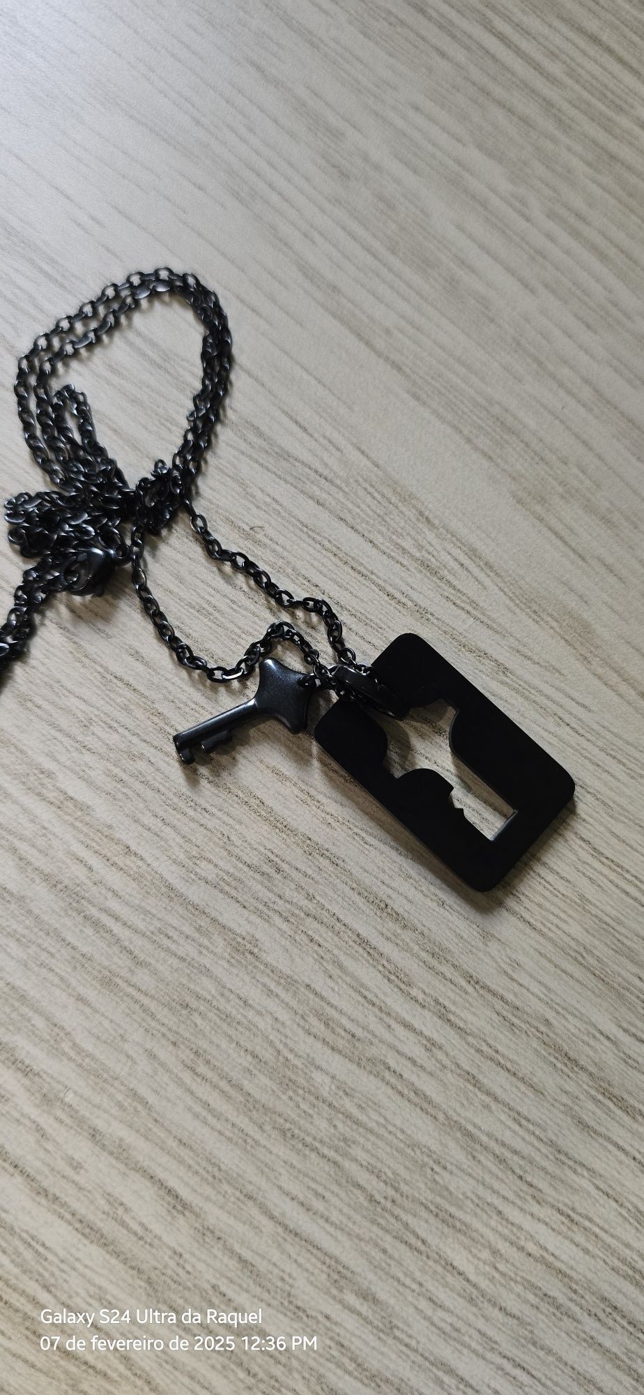 Conjunto colar e pulseira namorados