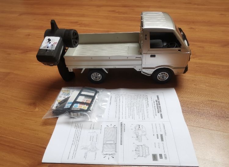 Carro Carrinha RC caixa aberta Pickup Suzuki Carry WPL D12 RTR 1:10