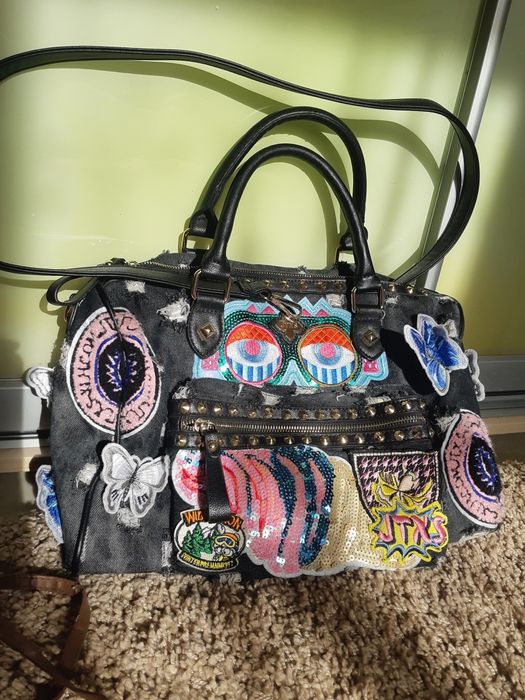 Сумка Redgina Notte Италия, Рюкзак сумка джинсовый женский со стразам