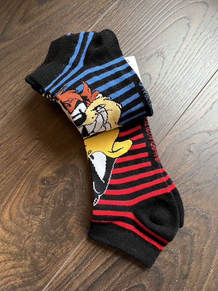 3pak skarpetki w paski krótkie Looney Tunes Pepco 35-38  Nowe