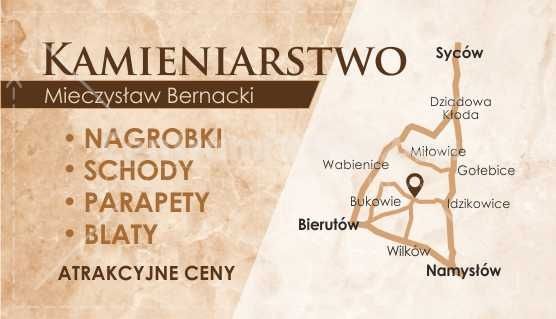 Kamieniarstwo Bernacki nagrobki, schody,parapety,blaty