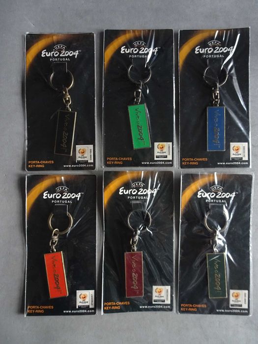 Porta-chaves diversos em bronze esmaltado Euro 2004 (novos)