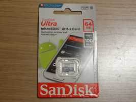 Nowa Karta pamięci Sandisk 64GB ultra