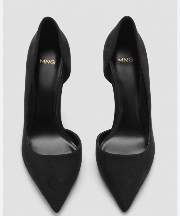 Mango туфли черные замш