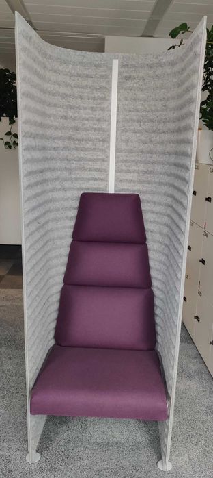 Fotel akustyczny  NOTI 1 os. fioletowy szary ok. 35 szt. WYPRZEDAŻ