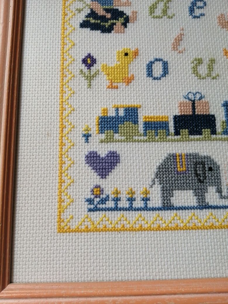 Quadro de ponto de cruz para criança - 30*35cm