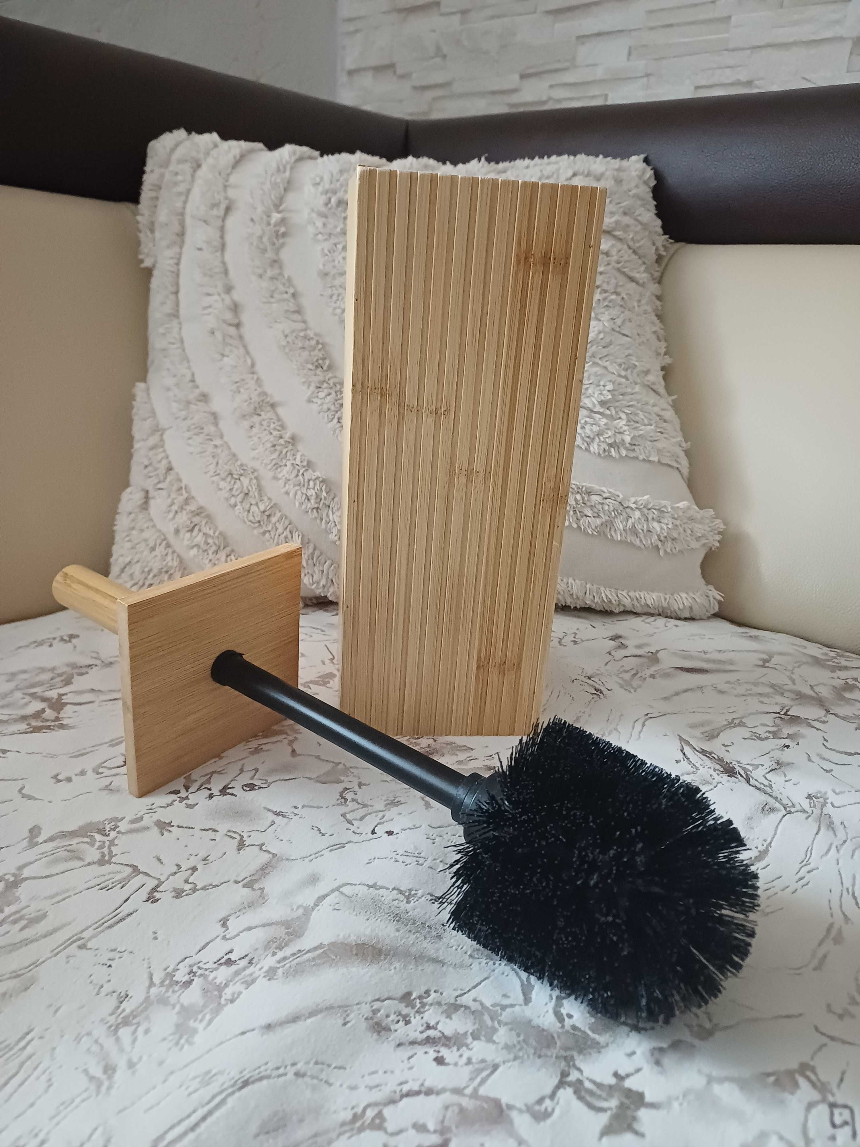 Stylowa szczotka do toalety WC bambus Smukee