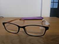 Nowe okulary korekcyjne +3.00, czarne, brazowe