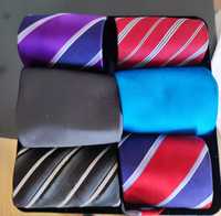 Conjunto de gravatas seda e poliéster 100%