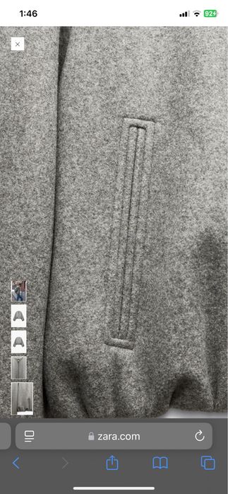 бомбер зара сірий