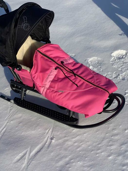 Санки сани з колесами Rasper Delux Prampol 7w1 повний комплект