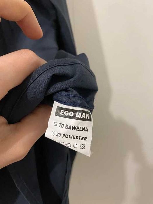 Granatowa męska gładka koszula Ego Man XL/42