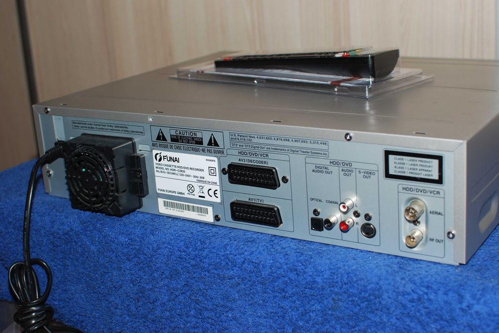 Kopiarka Funai DVD-VR370 z HDD do przegrywanie VHS na DVD z pilotem