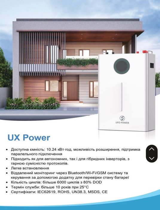 Комплект Інвертор UFO 6000S + АКБ UX POWER  10KW