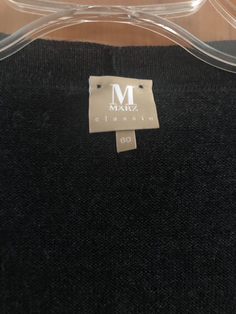 Wełniany kardigan sweter niemieckiej marki Marz 100% wełna merino