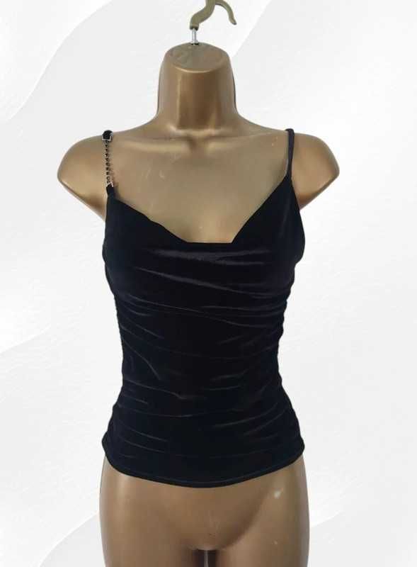 Bay aksamitny top vintage 34