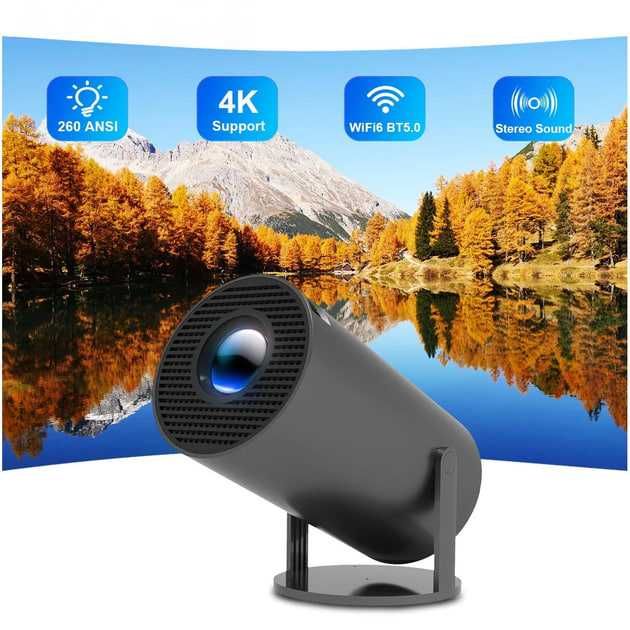Портативный смарт-проектор 4K Ultra HD SMART, Wi-Fi 6, Bluetooth, HDMI