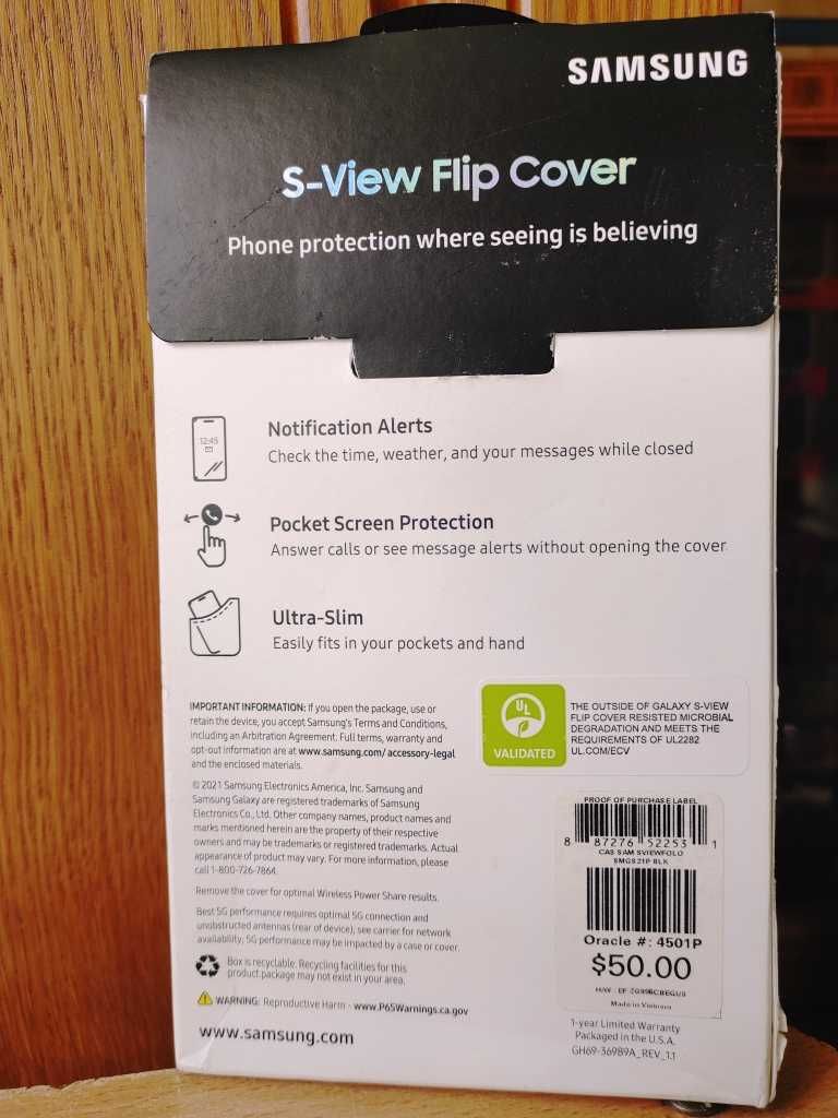 Оригінальний чохол Samsung S-View Flip Cover for Samsung S21 Plus