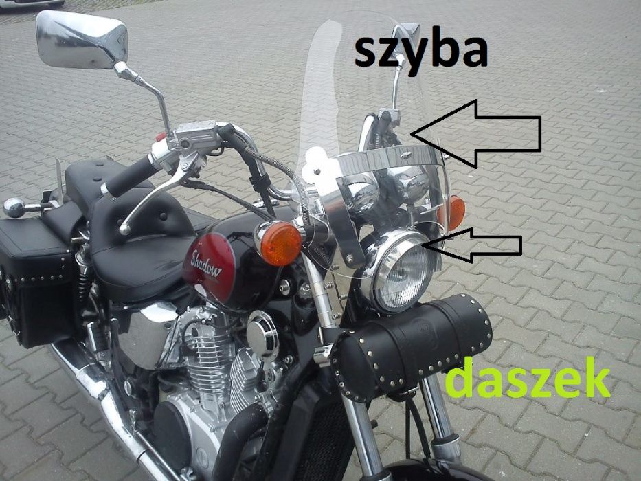 Szyba honda VT 700-800 gmole sakwy