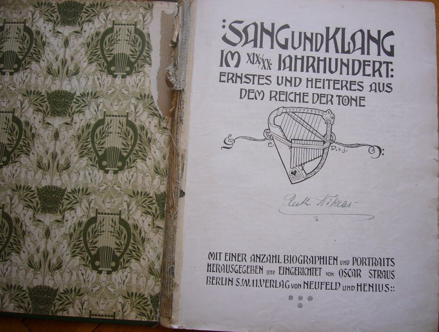 Sang und Klang im XIX u. XX Jahrhundert.Nuty na fortepian