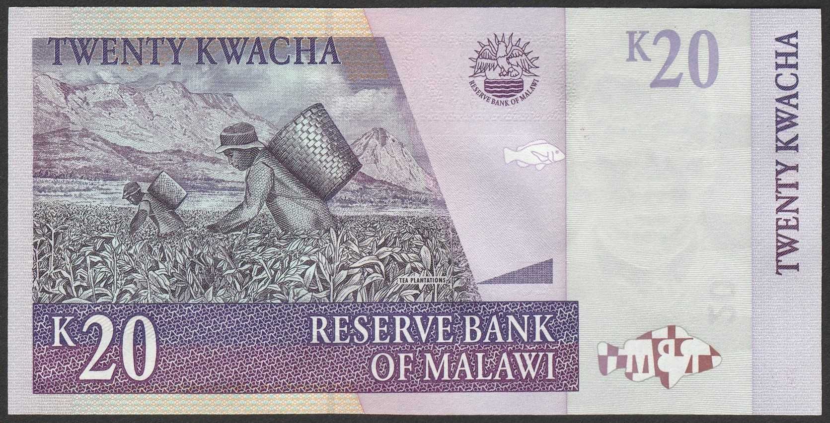 Malawi 20 kwacha 2007 - John Chilembwe - stan bankowy UNC